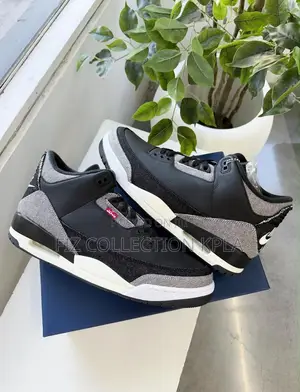 Original Nike Air Jordan 3 Retro X Levi’s Black Casual Sneakers