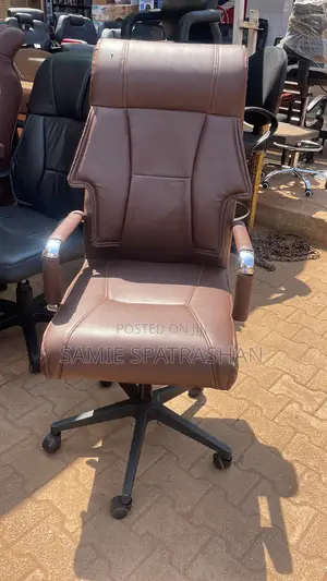 Office Brown Chair Rotates