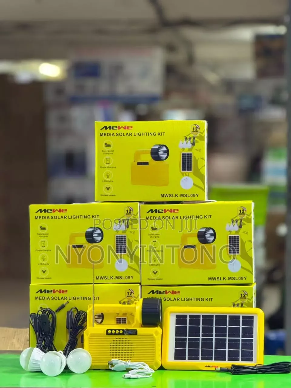 Mewe Media Solar Lighting Kit With FM Bluetooth Speaker