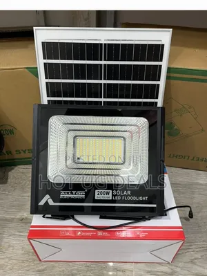 200W Solar LED Floodlight for Outdoor Security and Lighting.