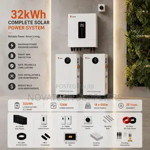Complete 32kWh SRNE Hybrid Solar System With Dual Batteries