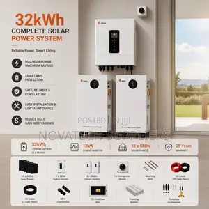 Powerful 32kWh SRNE Solar System for Home and Business Use 48V