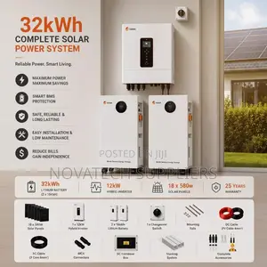 Original Smart 32kWh SRNE Solar System With 12kW Hybrid Inverter