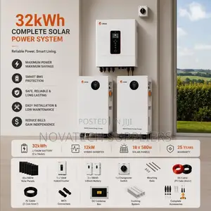 Reliable 32kWh SRNE Lithium Solar System|620W Panels All Accessories