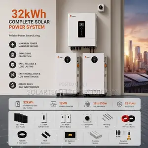 SRNE 32kWh Lithium Solar System With 18x620W Mono Panels