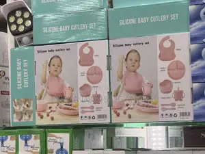PCS Silicone Baby Feeding Set, Self Feeding Spoons Forks Sippy Cup Bib