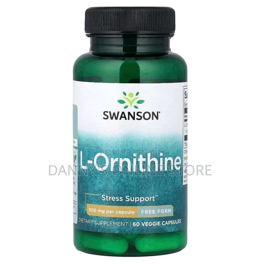 L-Ornithine, Free Form, 500mg, 60 Veggie Capsules.