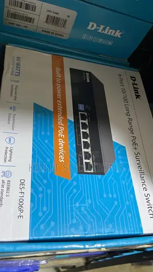 D-Link 6-Port 10/100 Unmanaged Long Range 250m PoE Switch