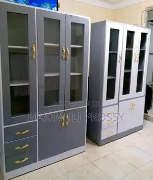 4by6 Sideboard Gray and White With Gold Handles