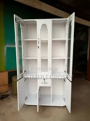 4by6 Sideboard Gray and White With Gold Handles