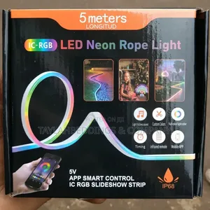 Smart Neon Rope Lights 5m LED Strip Lights APP Remote Control Color