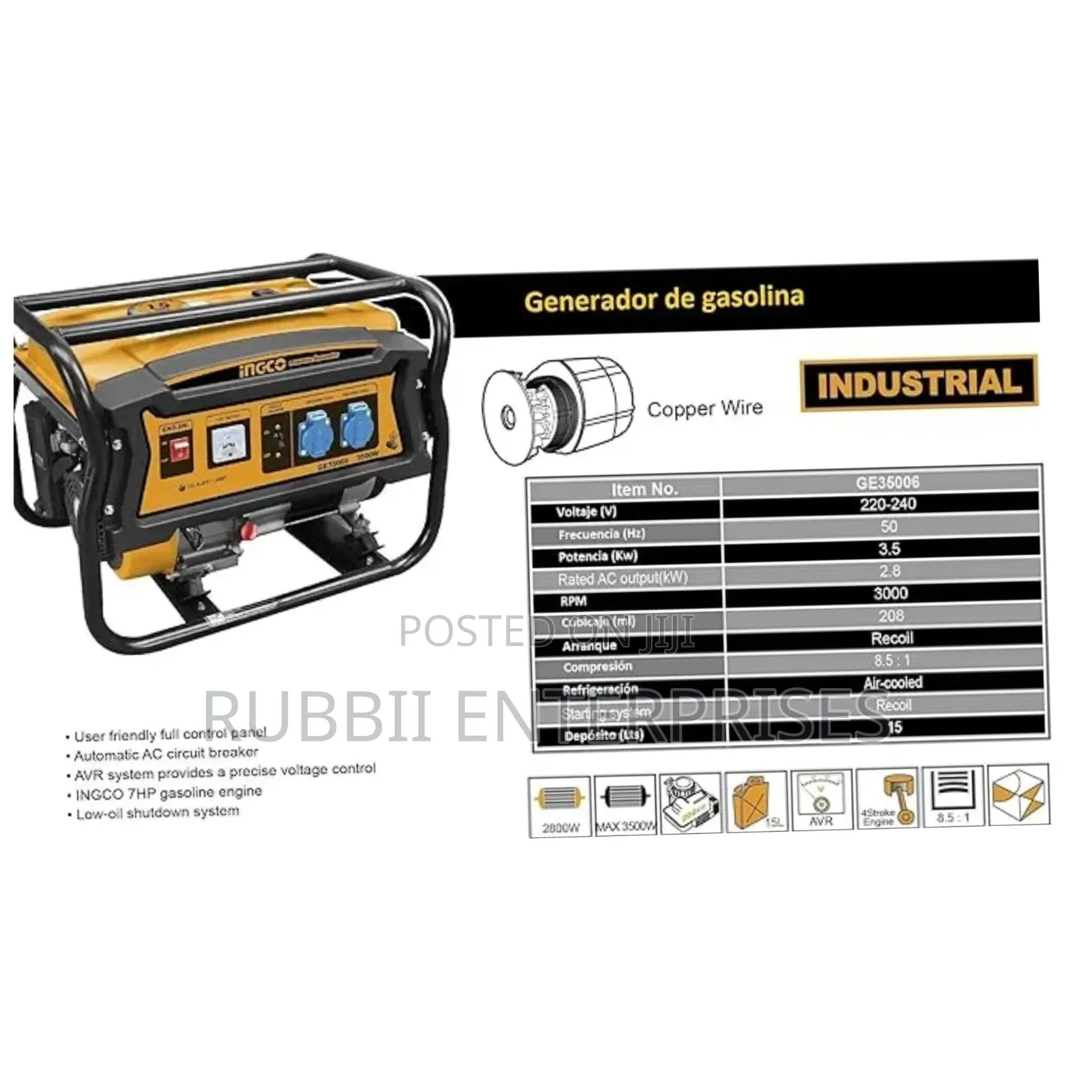 Ingco – Gasoline Generator GE W