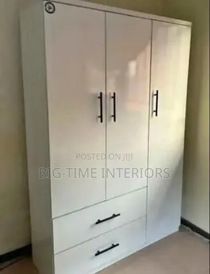 Freestanding White Wardrobe