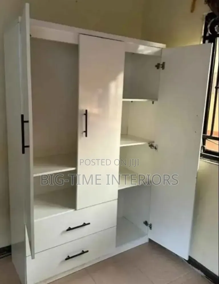 Freestanding White Wardrobe