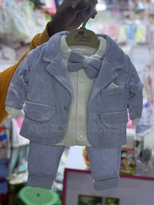 Stripped Blue Baby Outfit