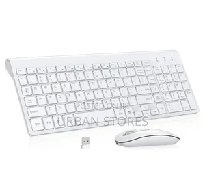 Wireless Mini Keyboard and Mouse Combo Silver