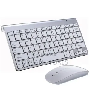 Wireless Mini Keyboard and Mouse Combo Silver