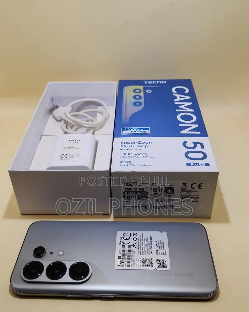 New Tecno Camon 50 Pro 256 GB Silver