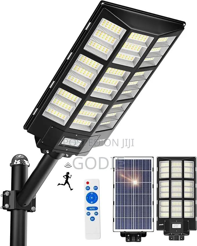 All-in-One Solar-Powered LED Street Light With an Integrated Panel.