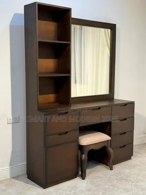 Bedroom White Vanity/ Table LEDdressing /Table Television/Mirror