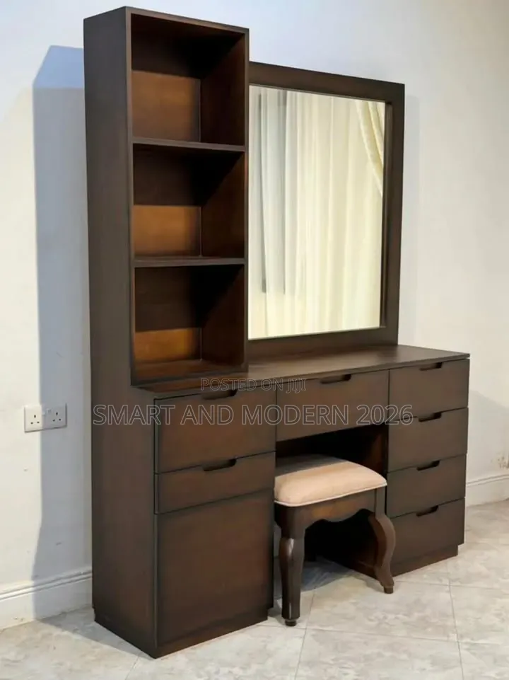 Bedroom White Vanity/ Table LEDdressing /Table Television/Mirror