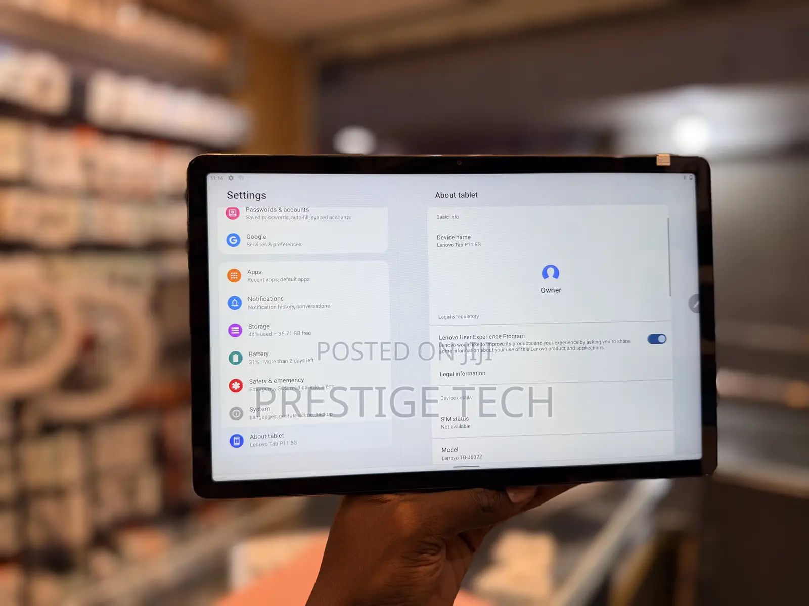 Lenovo Tab P11 5G 64 GB Black