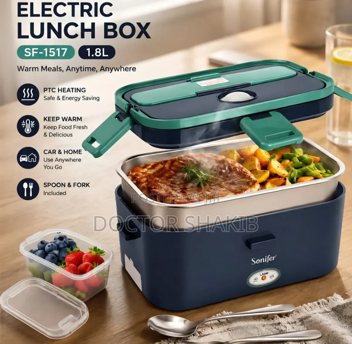 Sonifer SF-1517 Electric Lunch Box – 1.8L