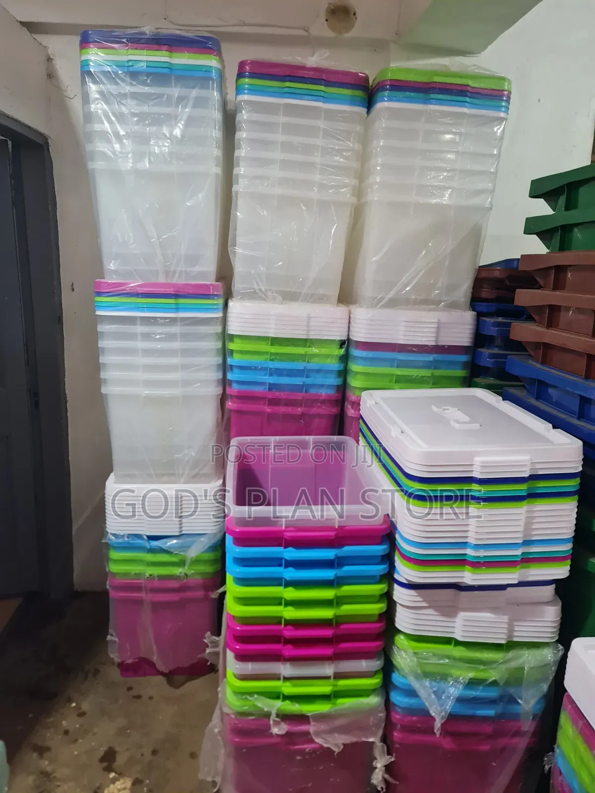 Multi -Color Stackable Plastic Storage Boxes Plastic Storage Boxes