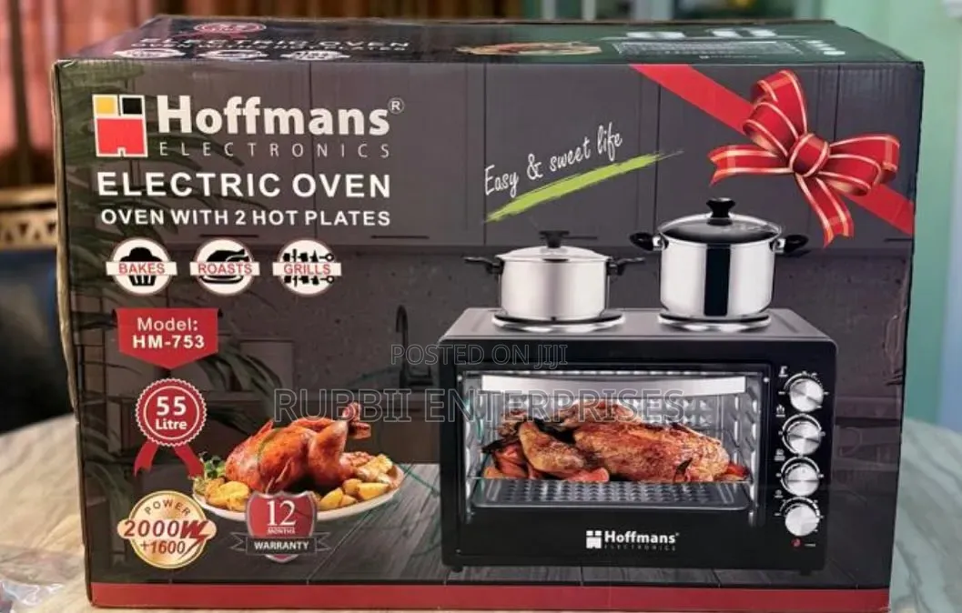 55 Litres Hoffmans Mini Oven With Hotplates
