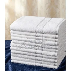 Generic White Cotton Towels for Bath Use