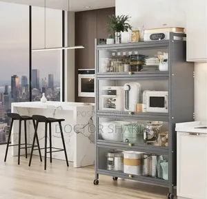 5-Tier Kitchen Cupboard Wardrobe Storage Cabinet