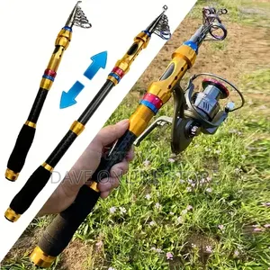 Complete Fishing Gear Kit With Rod Reel Hooks and Line