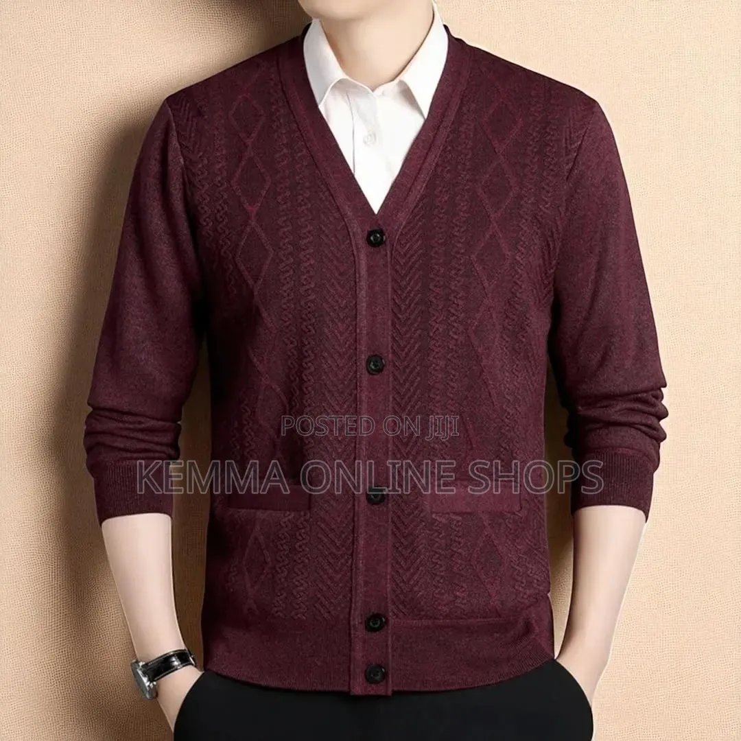 Vneck Button Closure Sweaters