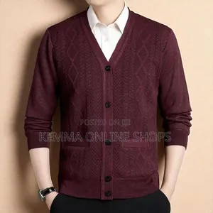 Vneck Button Closure Sweaters