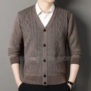 Vneck Button Closure Sweaters