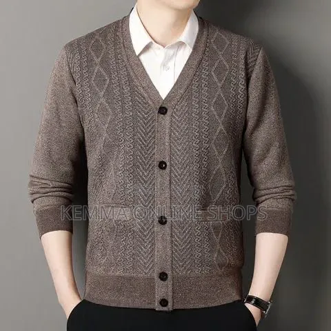 Vneck Button Closure Sweaters