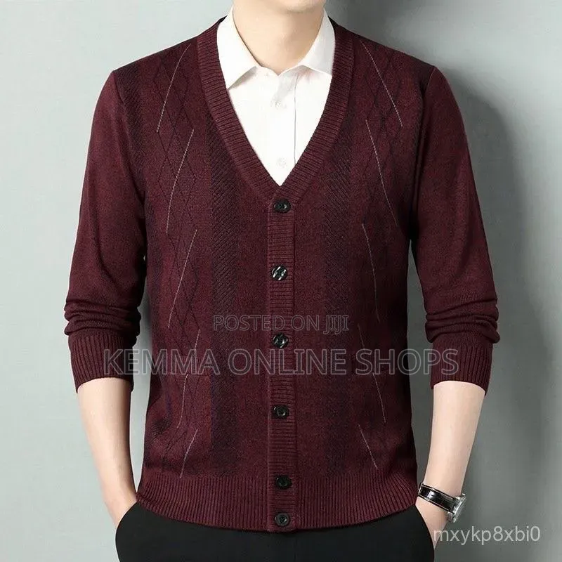 Vneck Button Closure Sweaters
