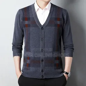 Vneck Button Closure Sweaters