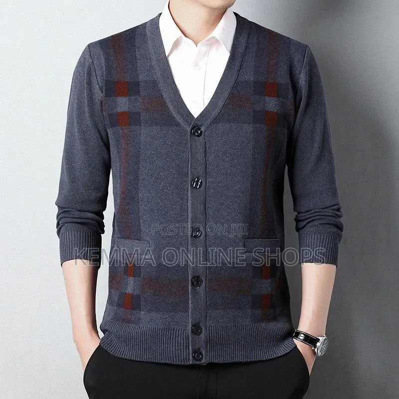 Vneck Button Closure Sweaters