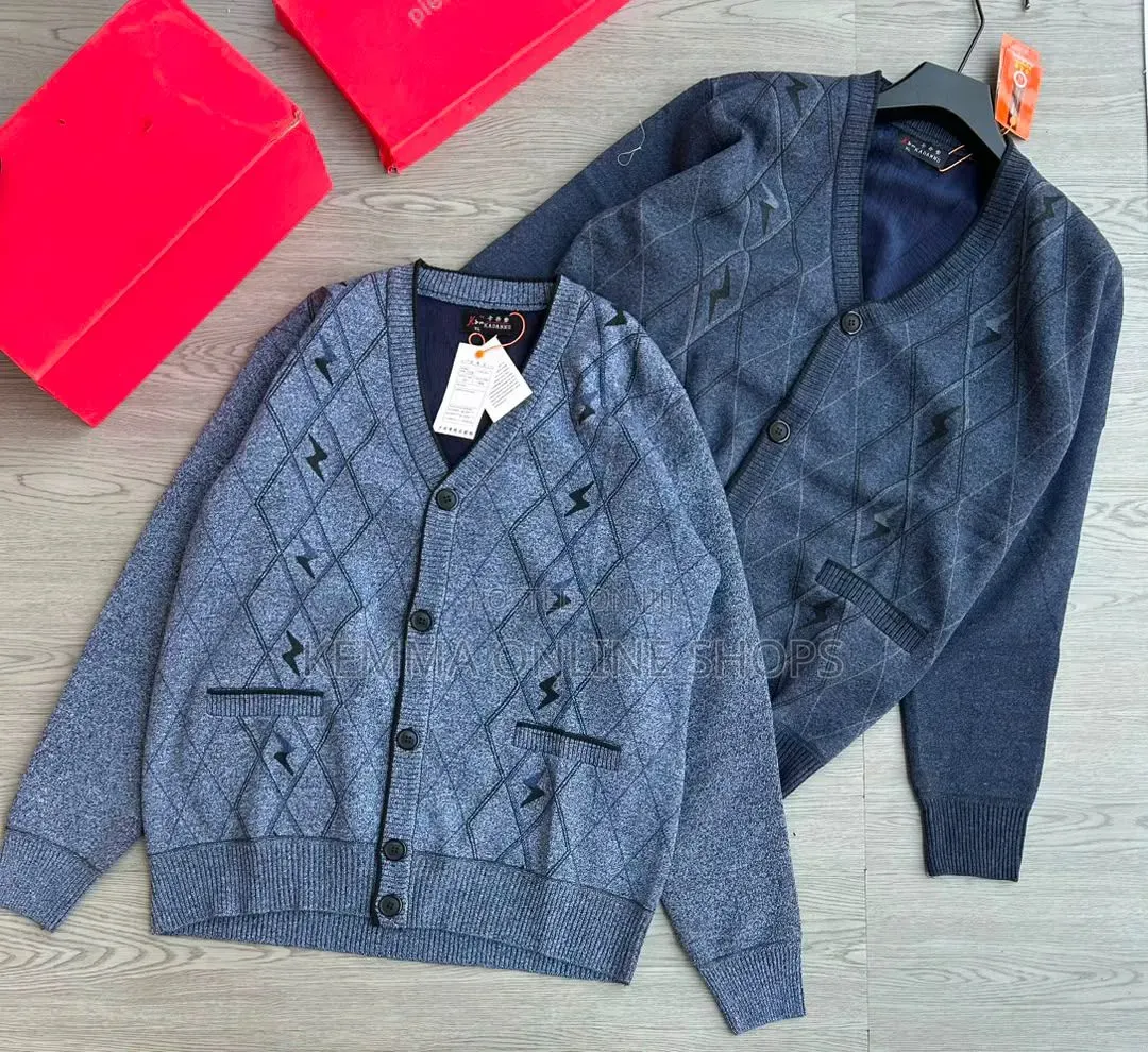 Vneck Button Closure Sweaters