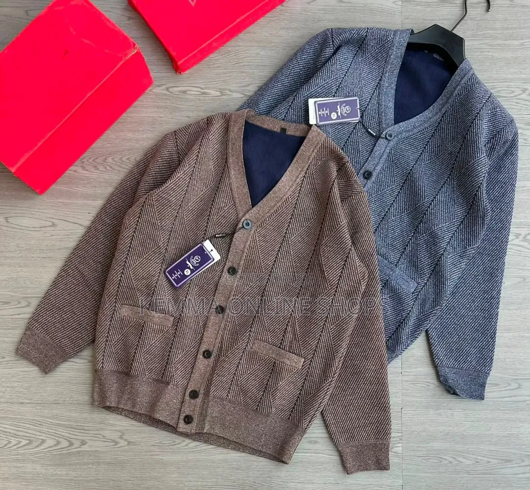Vneck Button Closure Sweaters