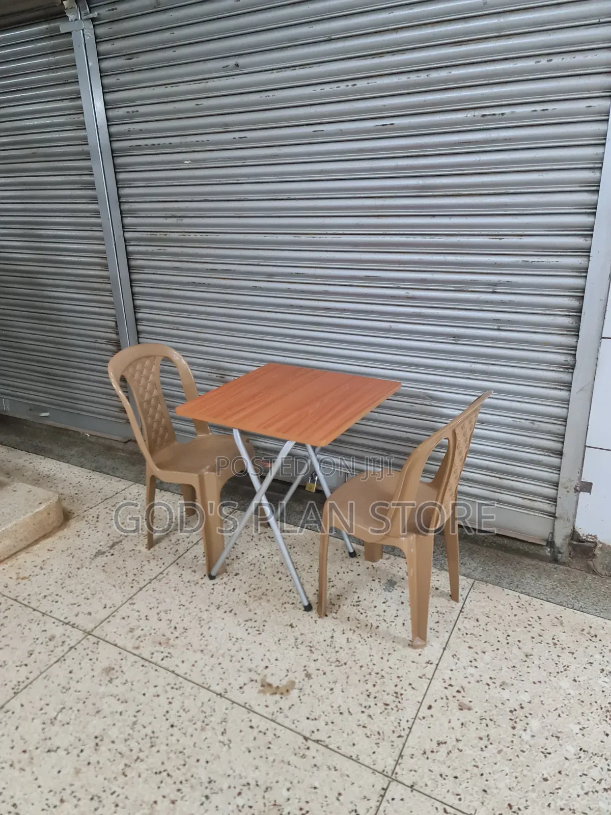 2pcs Modern Stylish Plastic Chairs and Table Set