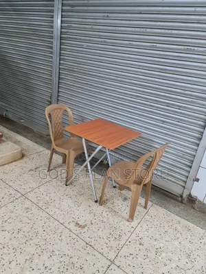 2pcs Modern Stylish Plastic Chairs and Table Set