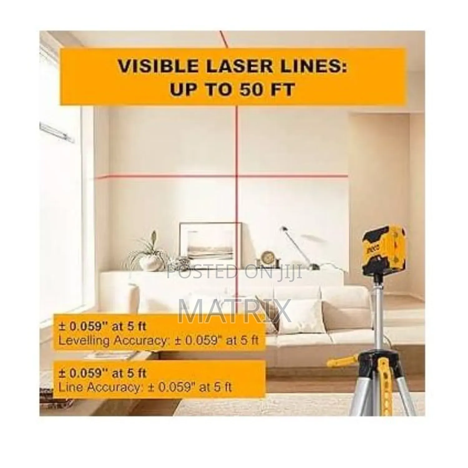 INGCO Laser Leveler Horizontal and Vertical Cross-Line Lazer Tool