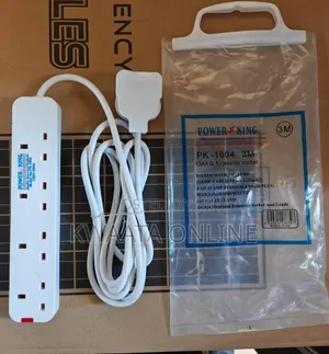 Power King 4 Way Power Extension With 3m Long Cable