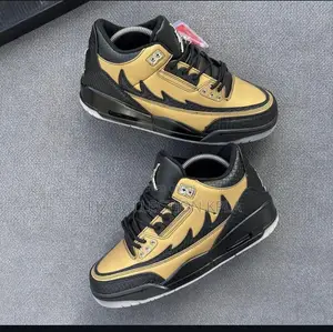 Nike Jordan 3 Retro Black Gold Casual Shoes