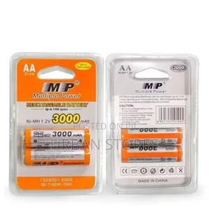Multiple Power Rechargeable Batteries 1 Pair AA Size