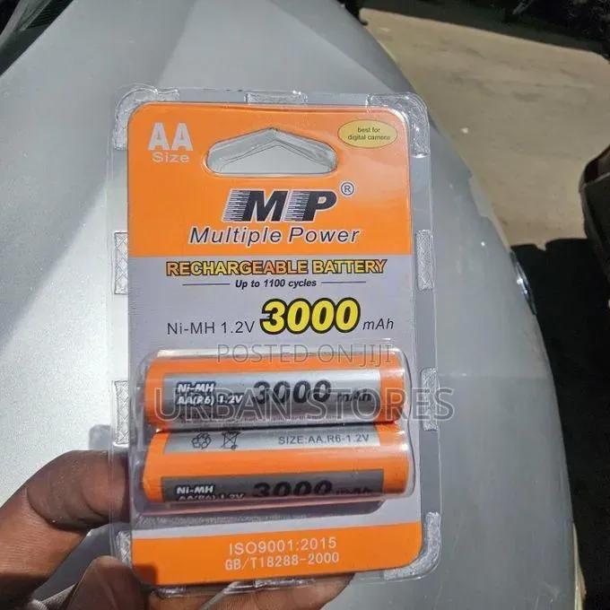 Multiple Power Rechargeable Batteries 1 Pair AA Size