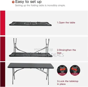 6ft Outdoor Foldable 8 Seater Table