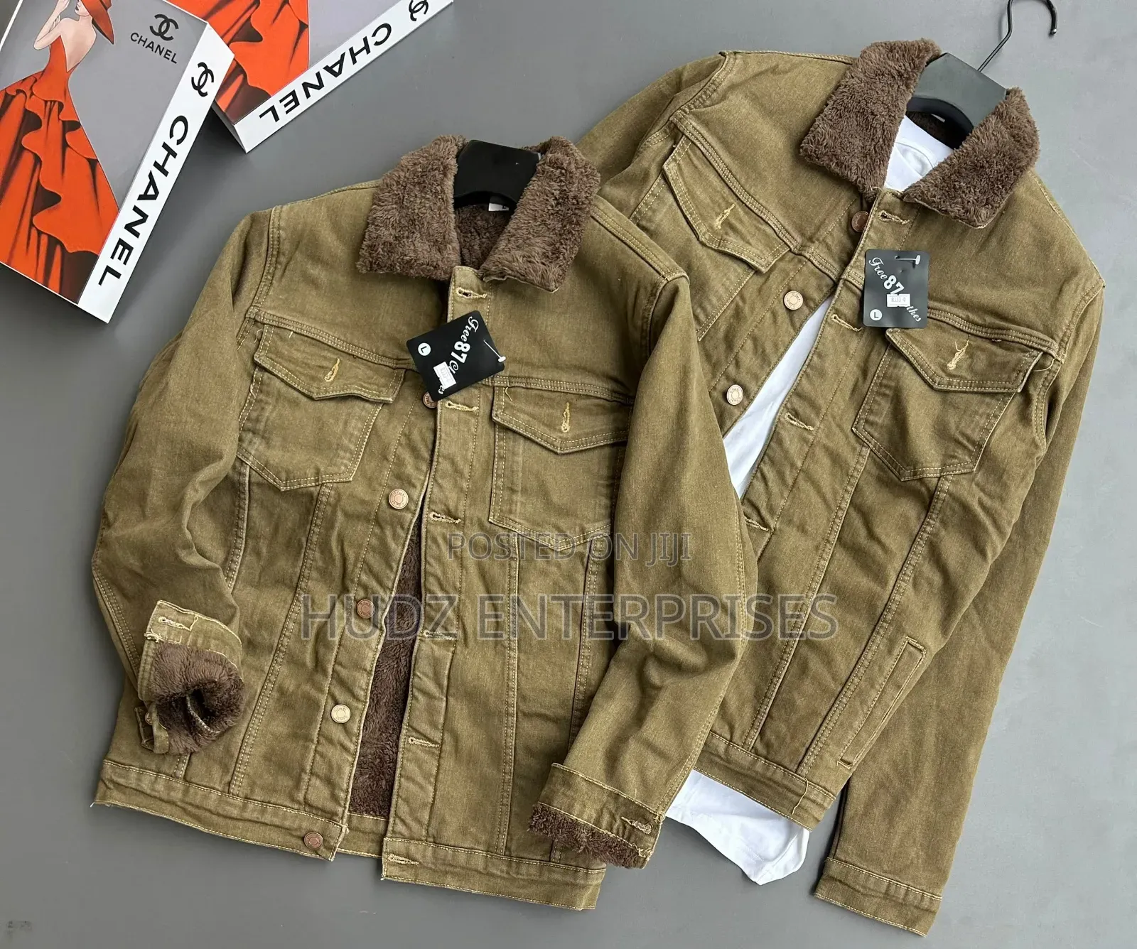 Woolen Jean Jacket Brown
